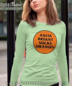 Anita Bryant Sucks Oranges Button Lgbtq 1970s Long Sleeve Tee