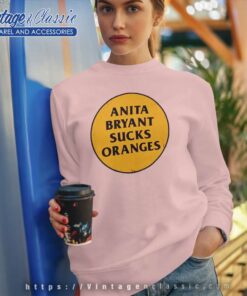 Anita Bryant Sucks Oranges Button Lgbtq 1970s Sweatshirt