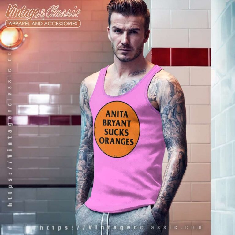 Anita Bryant Sucks Oranges Button Lgbtq 1970s Tank Top Racerback Anita Bryant Sucks Oranges Button Lgbtq 1970s Tank Top Racerback
