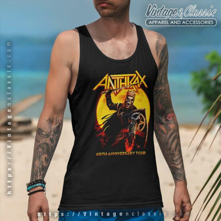 Anthrax 40th Anniversary Tank Top Racerback Anthrax 40th Anniversary Tank Top Racerback