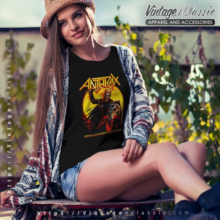 Anthrax 40th Anniversary Women TShirt Anthrax 40th Anniversary Women TShirt