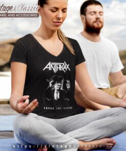 Anthrax Among The Living V Neck TShirt