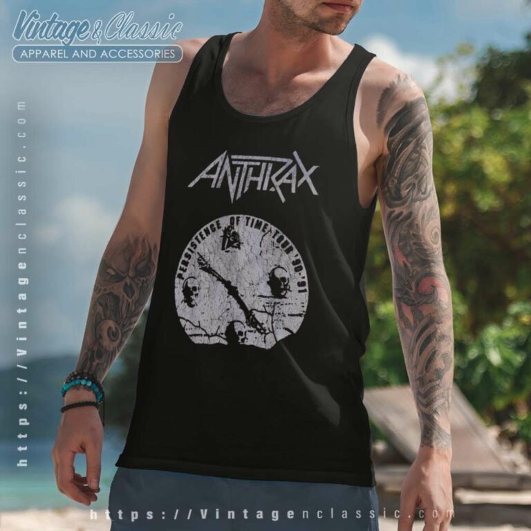 Anthrax Broken Clock Tank Top Racerback Anthrax Broken Clock Tank Top Racerback