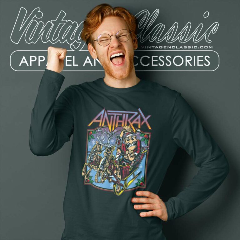 Anthrax Christmas Is Coming Long Sleeve Tee Anthrax Christmas Is Coming Long Sleeve Tee