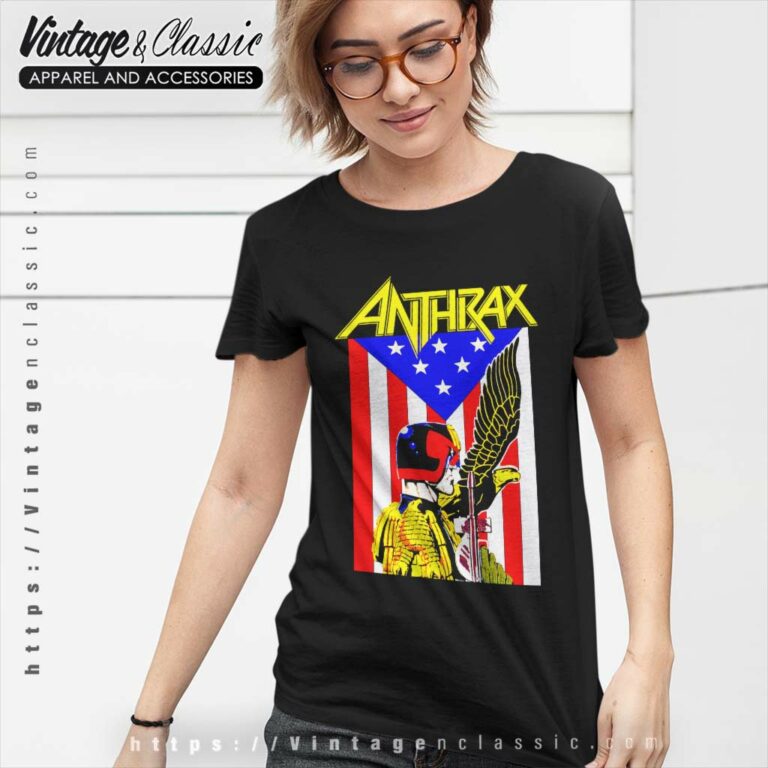 Anthrax Dredd Eagle Women TShirt Anthrax Dredd Eagle Women TShirt