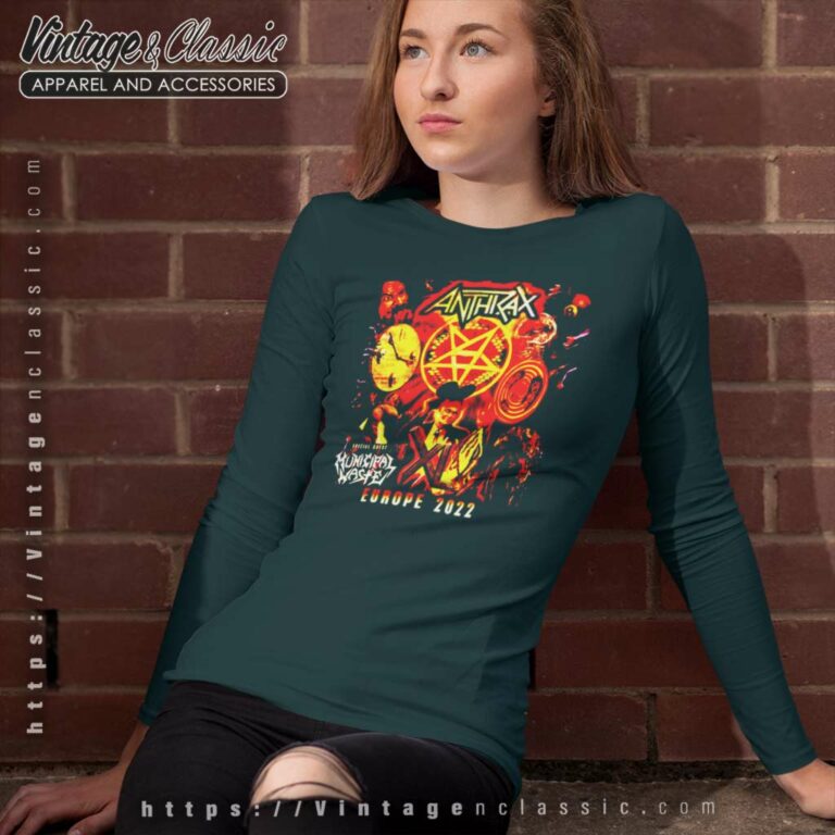 Anthrax Europe 2022 Tour Long Sleeve Tee Anthrax Europe 2022 Tour Long Sleeve Tee