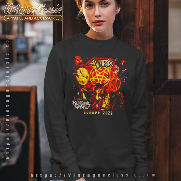 Anthrax Europe 2022 Tour Sweatshirt Anthrax Europe 2022 Tour Sweatshirt