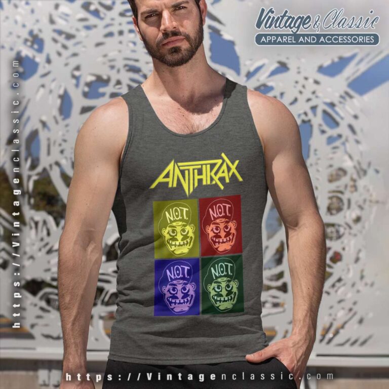 Anthrax Exclusive Not Man Pop Art Tank Top Racerback Anthrax Exclusive Not Man Pop Art Tank Top Racerback