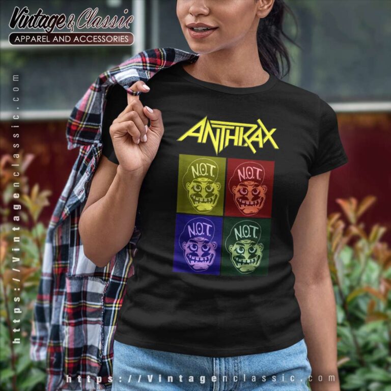 Anthrax Exclusive Not Man Pop Art Women TShirt Anthrax Exclusive Not Man Pop Art Women TShirt