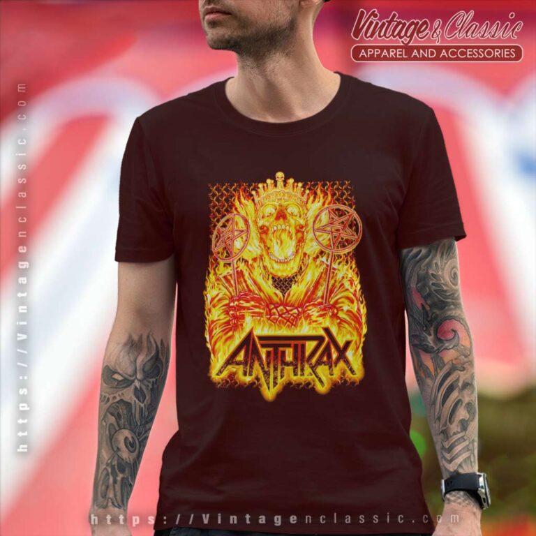Anthrax Flames Tour Cityback T Shirt Anthrax Flames Tour Cityback T Shirt