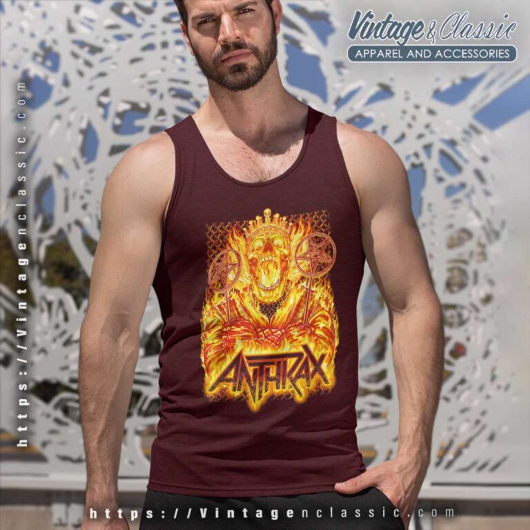 Anthrax Flames Tour Cityback Tank Top Racerback Anthrax Flames Tour Cityback Tank Top Racerback