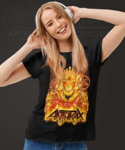 Anthrax Flames Tour Cityback Women TShirt