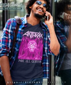 Anthrax For All Queens V Neck TShirt