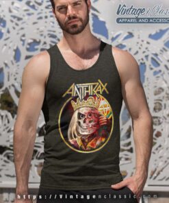 Anthrax King Not Man Mask Tank Top Racerback