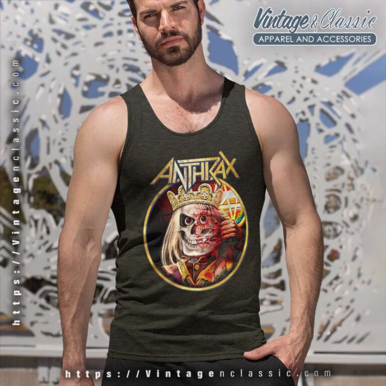 Anthrax King Not Man Mask Tank Top Racerback Anthrax King Not Man Mask Tank Top Racerback