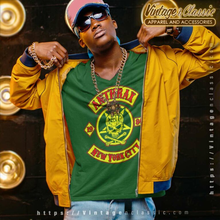 Anthrax New York City V Neck TShirt Anthrax New York City V Neck TShirt