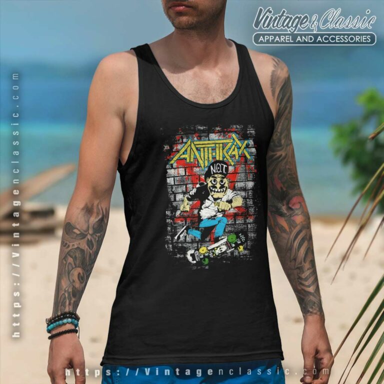 Anthrax Not Skater Guy Tank Top Racerback Anthrax Not Skater Guy Tank Top Racerback