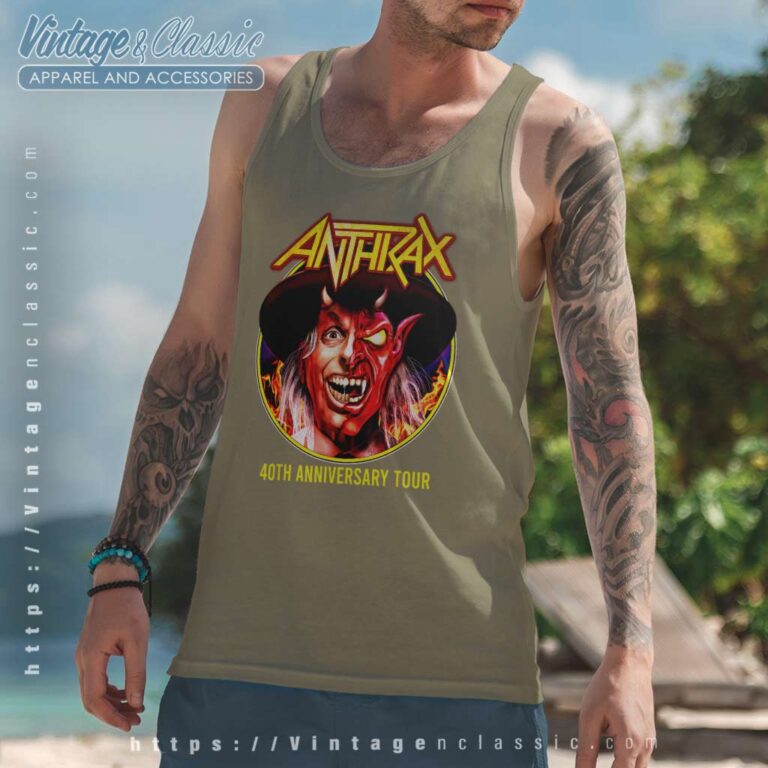 Anthrax Preacher Devil Tank Top Racerback Anthrax Preacher Devil Tank Top Racerback