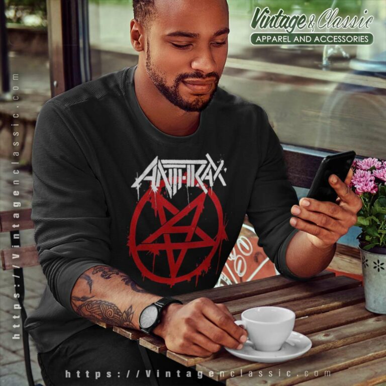 Anthrax Red And White Logo Sweatshirt Anthrax Red And White Logo Sweatshirt