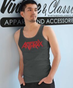 Anthrax Red Logo Tank Top Racerback