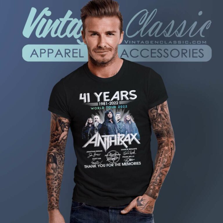 Anthrax Shirt 41 Years 1981 2022 T Shirt Anthrax Shirt 41 Years 1981 2022 T Shirt