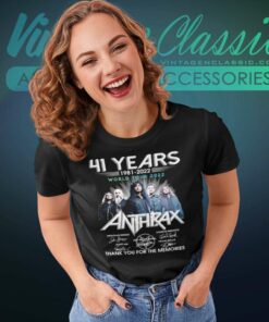 Anthrax Shirt 41 Years 1981 2022 Women TShirt