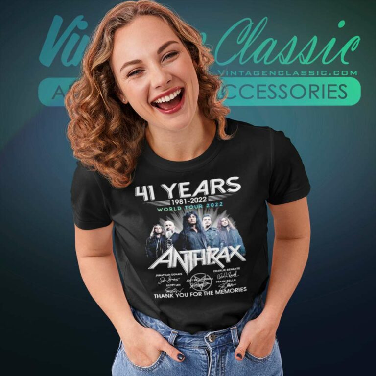 Anthrax Shirt 41 Years 1981 2022 Women TShirt Anthrax Shirt 41 Years 1981 2022 Women TShirt