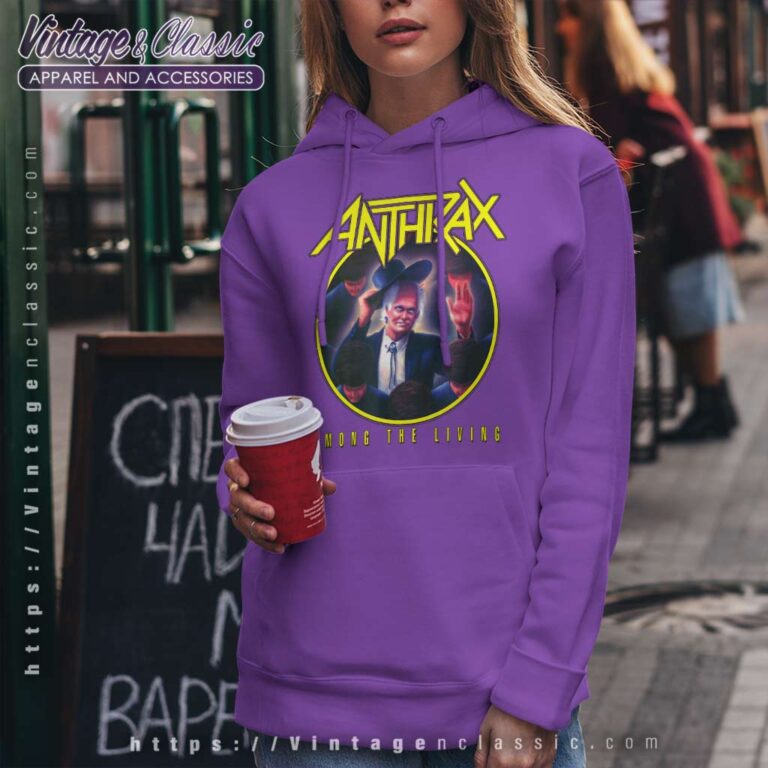 Anthrax Shirt Album Among The Living Yellow Logo Hoodie Anthrax Shirt Album Among The Living Yellow Logo Hoodie