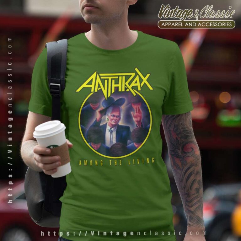 Anthrax Shirt Album Among The Living Yellow Logo T Shirt Anthrax Shirt Album Among The Living Yellow Logo T Shirt