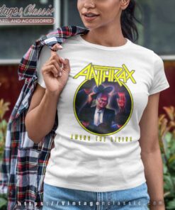 Anthrax Shirt Album Among The Living Yellow Logo Women TShirt