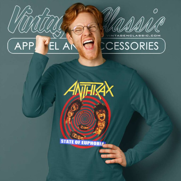 Anthrax Shirt Album State Of Euphoria Long Sleeve Tee Anthrax Shirt Album State Of Euphoria Long Sleeve Tee