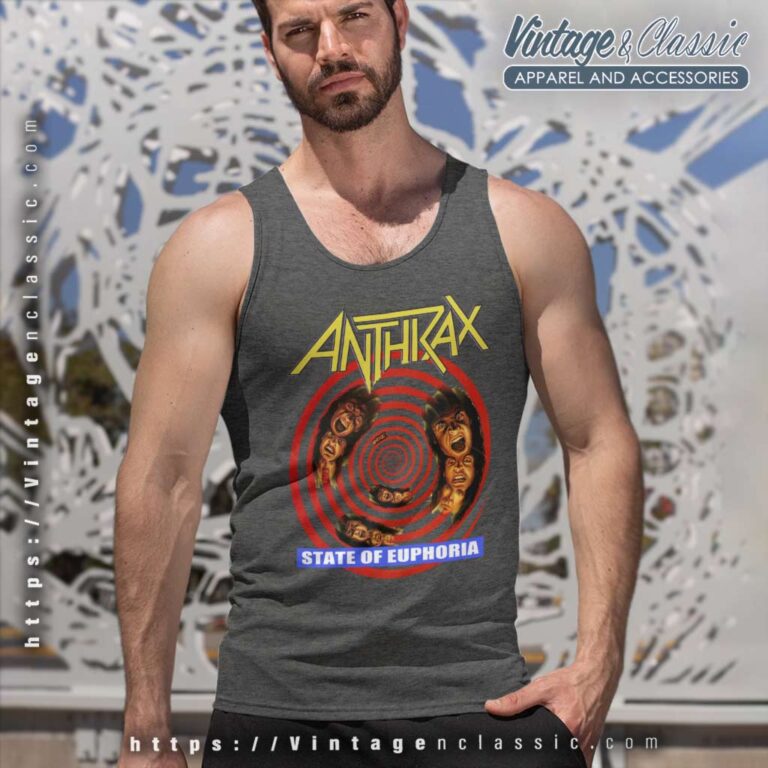 Anthrax Shirt Album State Of Euphoria Tank Top Racerback Anthrax Shirt Album State Of Euphoria Tank Top Racerback