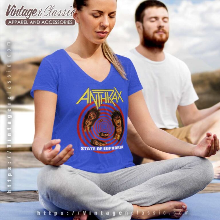 Anthrax Shirt Album State Of Euphoria V Neck TShirt Anthrax Shirt Album State Of Euphoria V Neck TShirt
