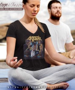 Anthrax Shirt Among The Living World Tour V Neck TShirt