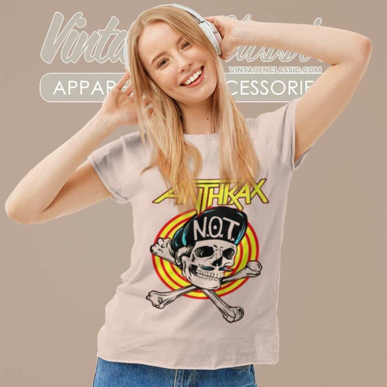 Anthrax Shirt Skull Wearing Not Hat Women TShirt Anthrax Shirt Skull Wearing Not Hat Women TShirt