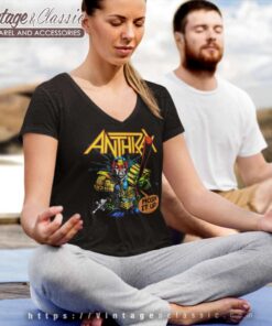 Anthrax Shirt Song I Am The Law V Neck TShirt