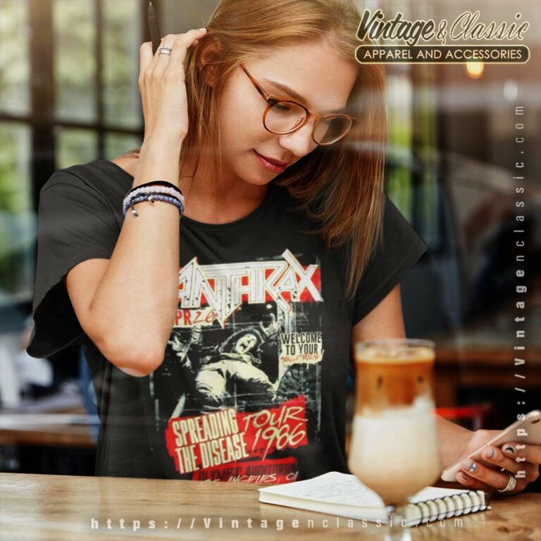 Anthrax Shirt Spreading The Disease Tour Women TShirt Anthrax Shirt Spreading The Disease Tour Women TShirt