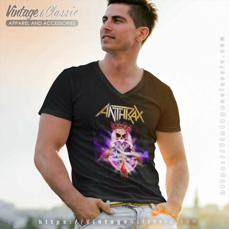 Anthrax Shirt Tear Your World Apart V Neck TShirt Anthrax Shirt Tear Your World Apart V Neck TShirt
