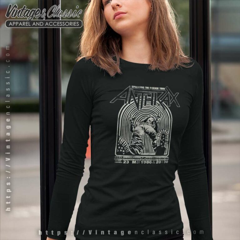 Anthrax Spreading The Disease Long Sleeve Tee Anthrax Spreading The Disease Long Sleeve Tee