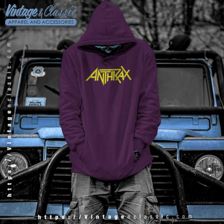 Anthrax Yellow Logo Hoodie 1 Anthrax Yellow Logo Hoodie 1