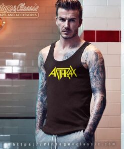 Anthrax Yellow Logo Tank Top Racerback 1