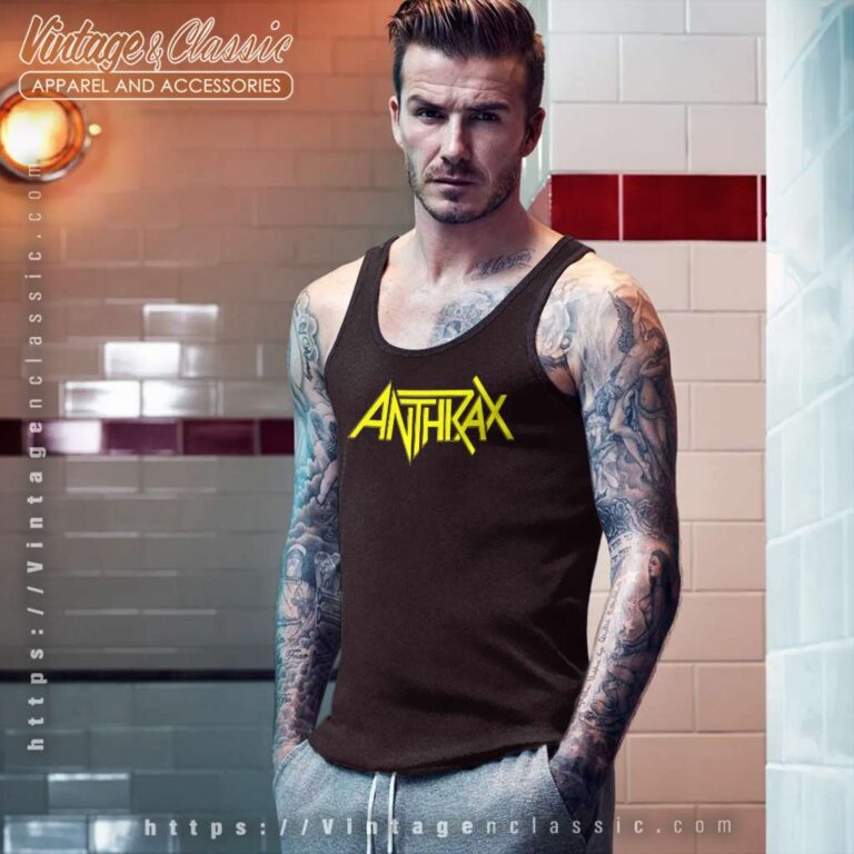 Anthrax Yellow Logo Tank Top Racerback 1 Anthrax Yellow Logo Tank Top Racerback 1