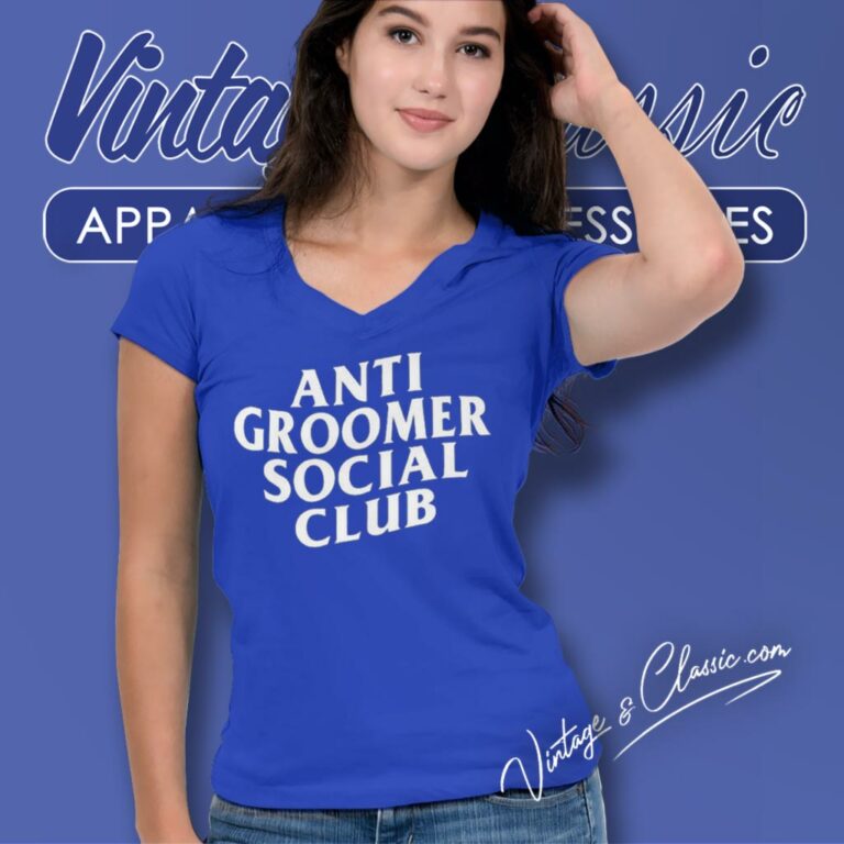 Anti Groomer Social Club V Neck TShirt Anti Groomer Social Club V Neck TShirt