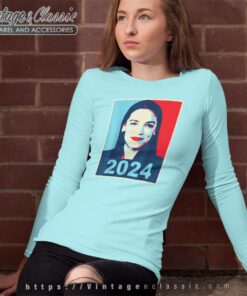Aoc For President 2024 Aoc See Through Long Sleeve Tee