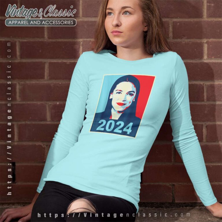 Aoc For President 2024 Aoc See Through Long Sleeve Tee Aoc For President 2024 Aoc See Through Long Sleeve Tee