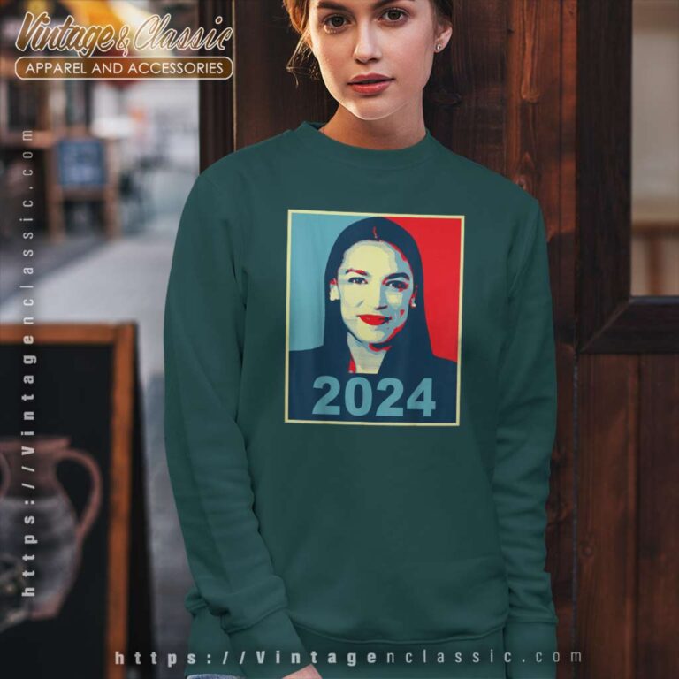 Aoc For President 2024 Aoc See Through Sweatshirt Aoc For President 2024 Aoc See Through Sweatshirt