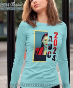 Aoc See Through For President 2024 Long Sleeve Tee