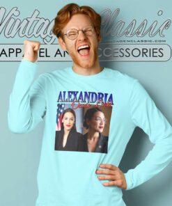 Aoc See Through Ocasio Cortez 90s Long Sleeve Tee