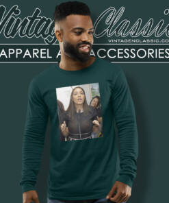 Aoc See Through Shirt Alexandria Ocasio Cortez Long Sleeve Tee