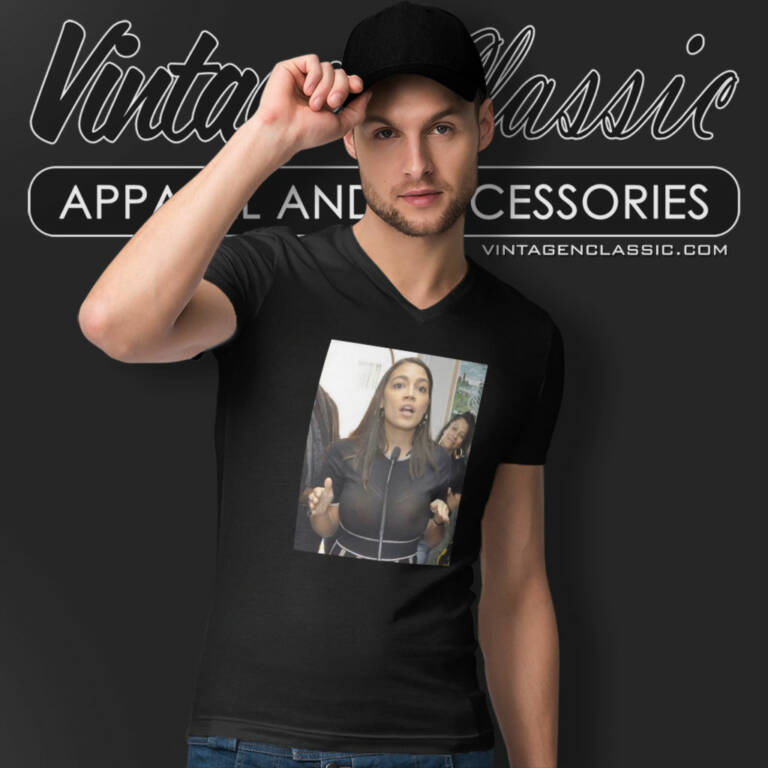 Aoc See Through Shirt Alexandria Ocasio Cortez V Neck TShirt Aoc See Through Shirt Alexandria Ocasio Cortez V Neck TShirt
